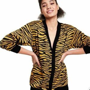 Victor Glemaud x Target Dark Gold Tiger  Print Cardigan - Sz. L